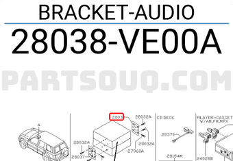Nissan 28038VE00A BRACKET-AUDIO