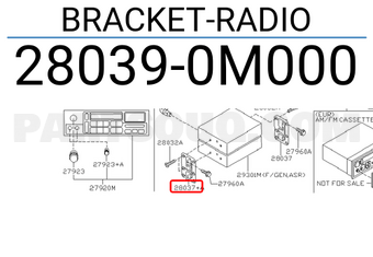 Nissan 280390M000 BRACKET-RADIO