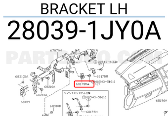 Nissan 280391JY0A BRACKET LH