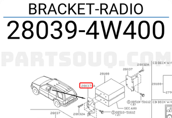 Nissan 280394W400 BRACKET-RADIO