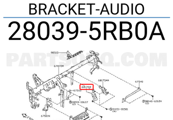 Nissan 280395RB0A BRACKET-AUDIO