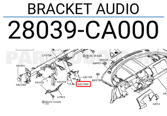 Nissan 28039CA000 BRACKET AUDIO