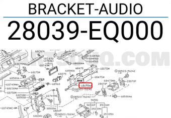 Nissan 28039EQ000 BRACKET-AUDIO