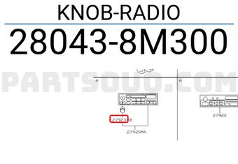 Nissan 280438M300 KNOB-RADIO