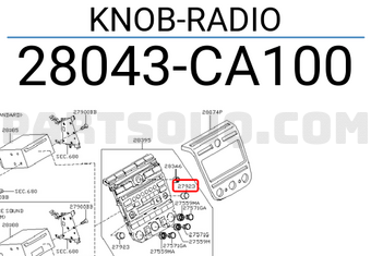 Nissan 28043CA100 KNOB-RADIO