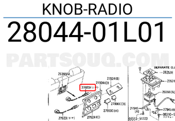 Nissan 2804401L01 KNOB-RADIO