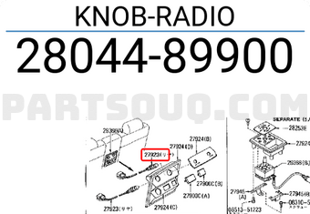 Nissan 2804489900 KNOB-RADIO