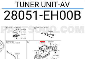 Nissan 28051EH00B TUNER UNIT-AV