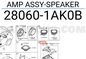 Nissan 280601AK0B AMP ASSY-SPEAKER