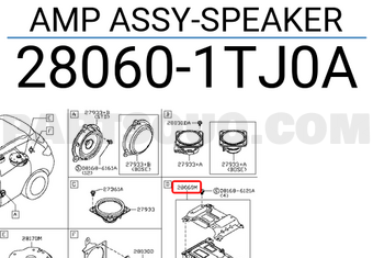 Nissan 280601TJ0A AMP ASSY-SPEAKER
