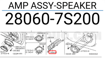 Nissan 280607S200 AMP ASSY-SPEAKER