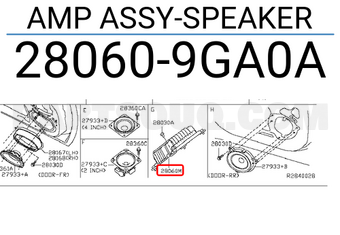 Nissan 280609GA0A AMP ASSY-SPEAKER