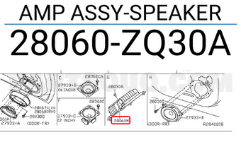Nissan 28060ZQ30A AMP ASSY-SPEAKER