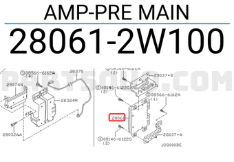 Nissan 280612W100 AMP-PRE MAIN