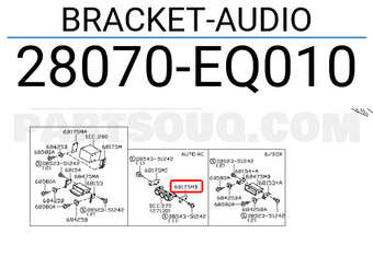 Nissan 28070EQ010 BRACKET-AUDIO