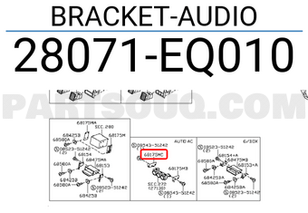 Nissan 28071EQ010 BRACKET-AUDIO