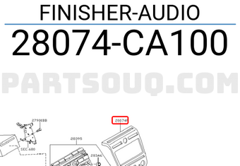 Nissan 28074CA100 FINISHER-AUDIO