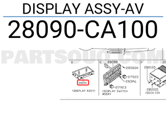 Nissan 28090CA100 DISPLAY ASSY-AV