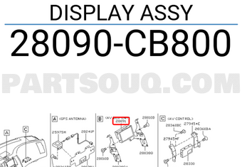 Nissan 28090CB800 DISPLAY ASSY