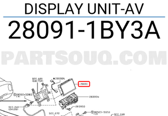 Nissan 280911BY3A DISPLAY UNIT-AV