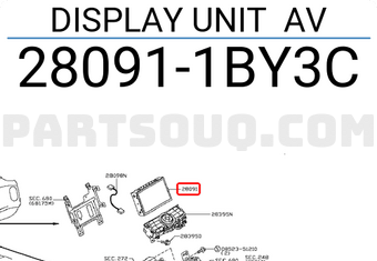 Nissan 280911BY3C DISPLAY UNIT AV