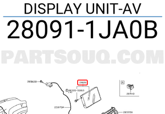 Nissan 280911JA0B DISPLAY UNIT-AV