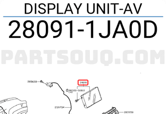 Nissan 280911JA0D DISPLAY UNIT-AV