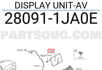 Nissan 280911JA0E DISPLAY UNIT-AV
