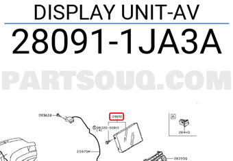 Nissan 280911JA3A DISPLAY UNIT-AV