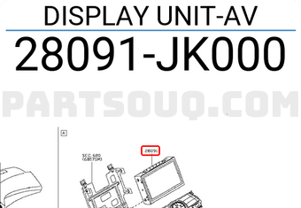 Nissan 28091JK000 DISPLAY UNIT-AV