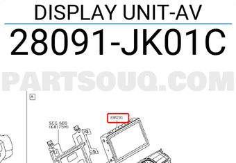 Nissan 28091JK01C DISPLAY UNIT-AV