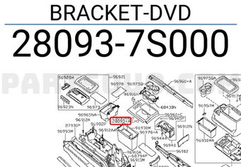Nissan 280937S000 BRACKET-DVD