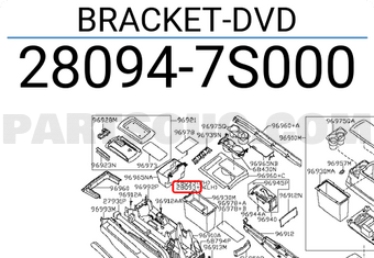 Nissan 280947S000 BRACKET-DVD