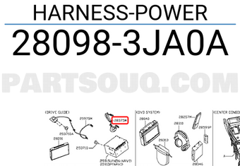 Nissan 280983JA0A HARNESS-POWER