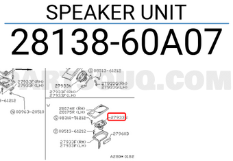 Nissan 2813860A07 SPEAKER UNIT