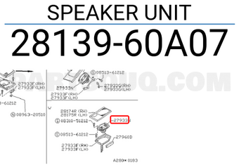 Nissan 2813960A07 SPEAKER UNIT
