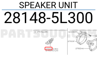 Nissan 281485L300 SPEAKER UNIT