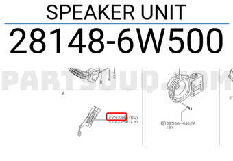 Nissan 281486W500 SPEAKER UNIT