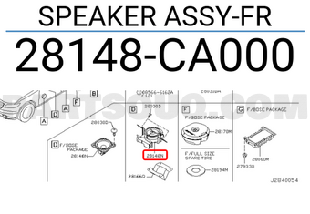 Nissan 28148CA000 SPEAKER ASSY-FR