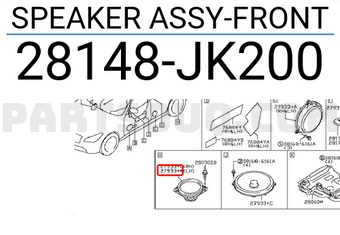 Nissan 28148JK200 SPEAKER ASSY-FRONT
