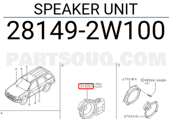 Nissan 281492W100 SPEAKER UNIT