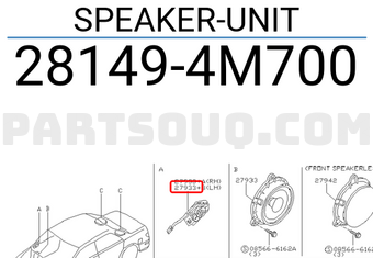 Nissan 281494M700 SPEAKER-UNIT