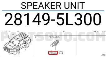 Nissan 281495L300 SPEAKER UNIT