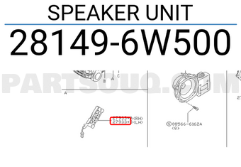 Nissan 281496W500 SPEAKER UNIT