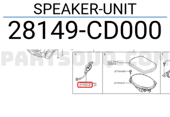 Nissan 28149CD000 SPEAKER-UNIT