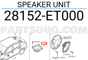Nissan 28152ET000 SPEAKER UNIT