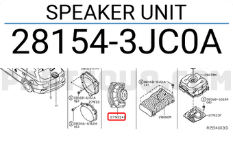Nissan 281543JC0A SPEAKER UNIT