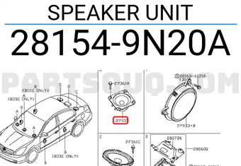 Nissan 281549N20A SPEAKER UNIT