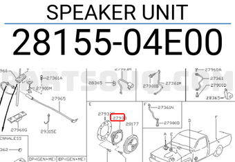 Nissan 2815504E00 SPEAKER UNIT