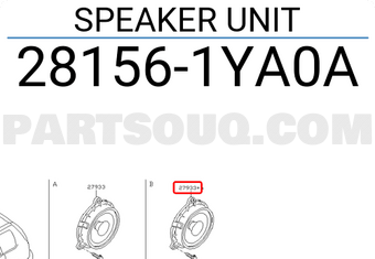 Nissan 281561YA0A SPEAKER UNIT